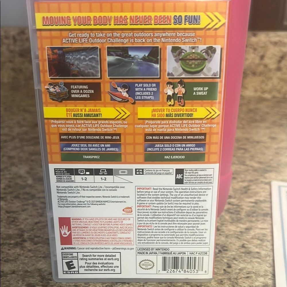 Nintendo Active Life Outdoor Challenge Red Pink Video Game - Picture 4 of 8